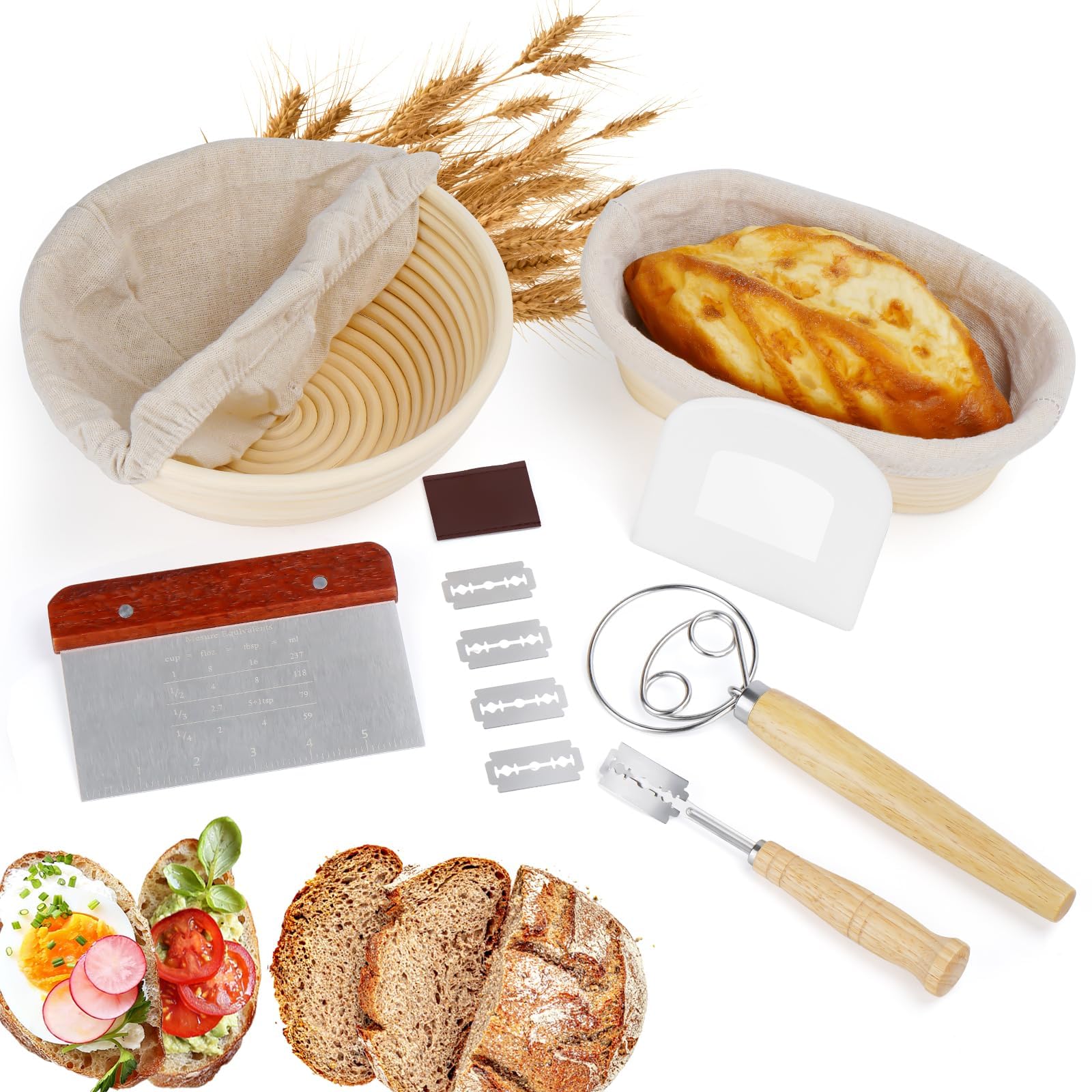 Banneton Proofing Baskets + Supplies