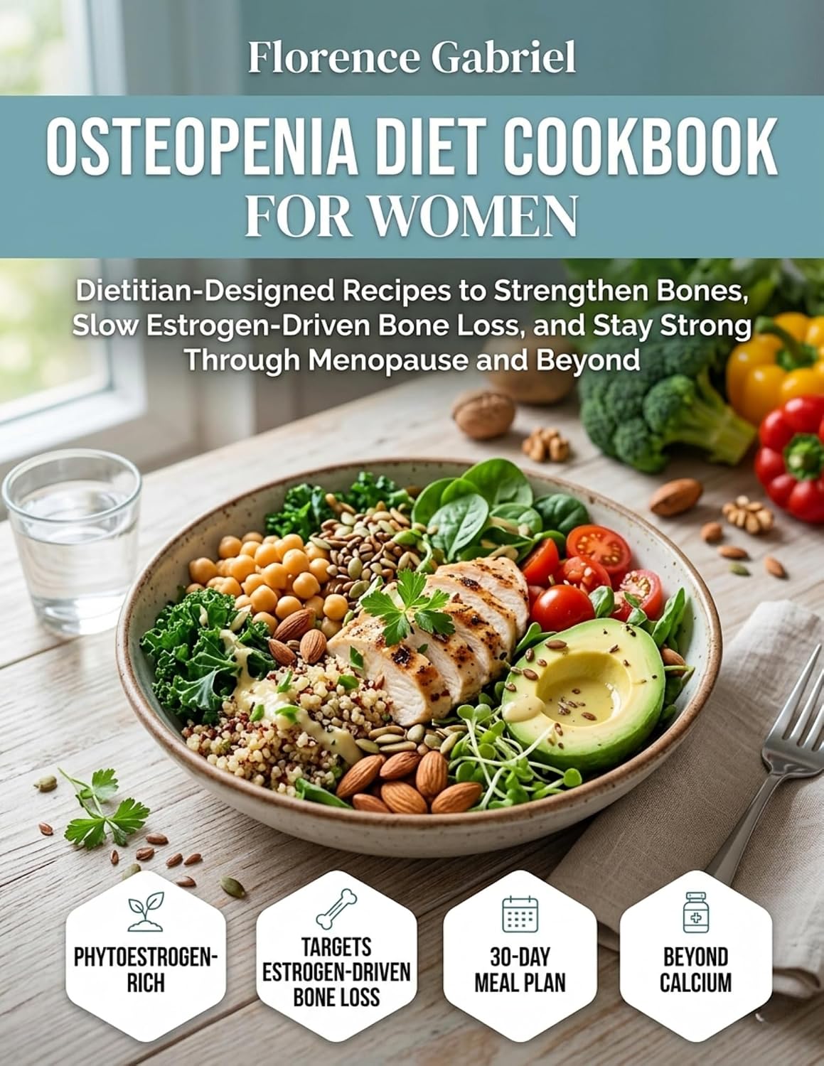 OSTEOPENIA DIET COOKBOOK FOR WOMEN: Dietitian-Designed Recipes to Strengthen Bones, Slow Estrogen-Driven Bone Loss, and Stay Strong Through Menopause and Beyond