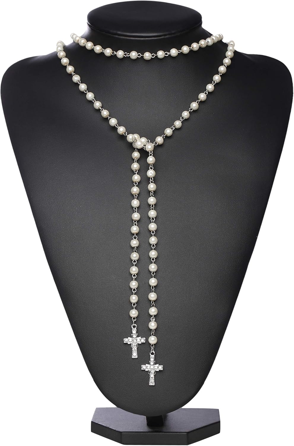 BABEYOND Imitation Pearl Long Necklace Adjustable Choker