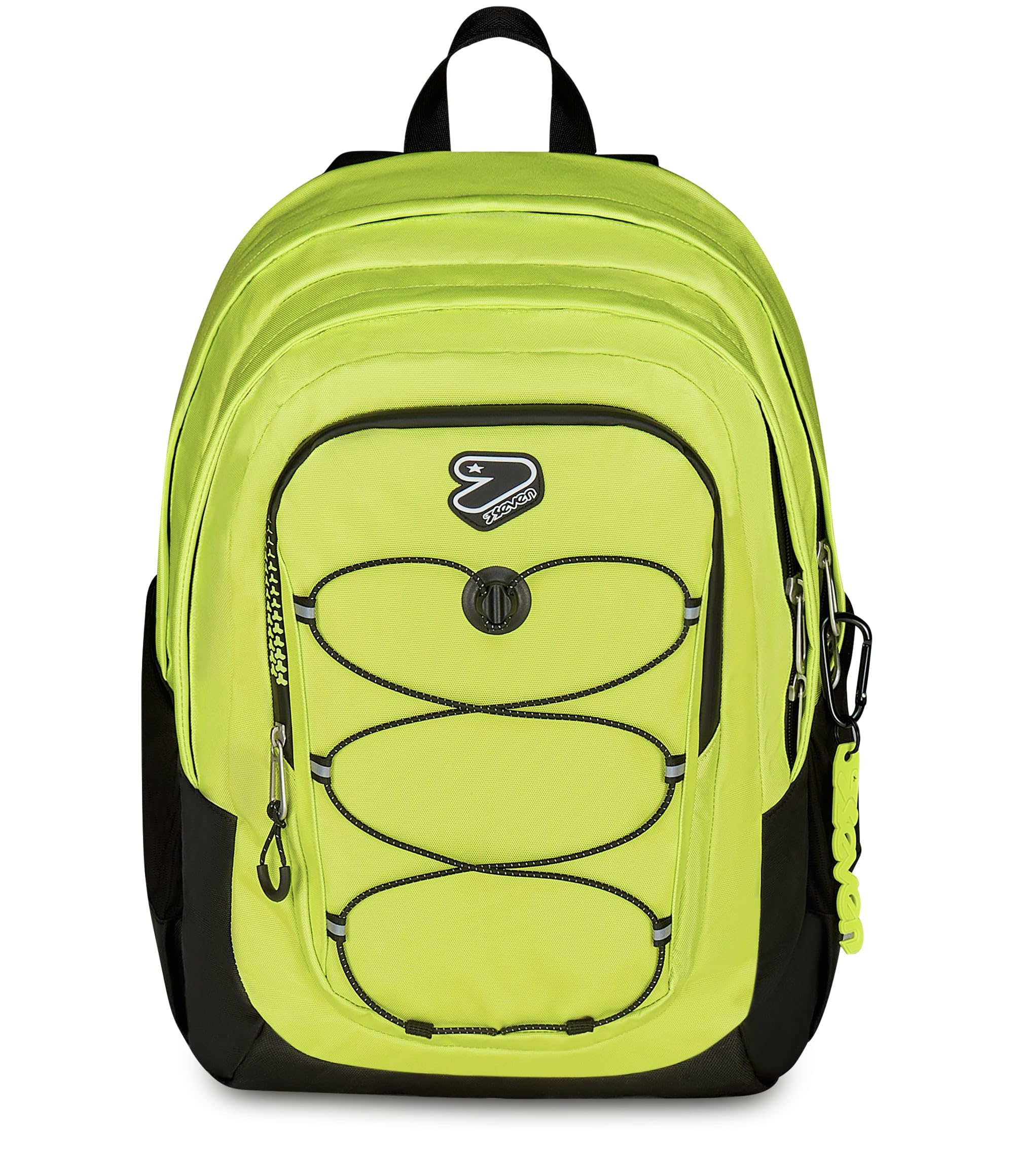 Seven Zaino Scuola Tech Line, Giallo, Doppio Scomparto, 29 L, Scuola Media e Superiore, Zaino Ragazzo e Zaino Ragazza