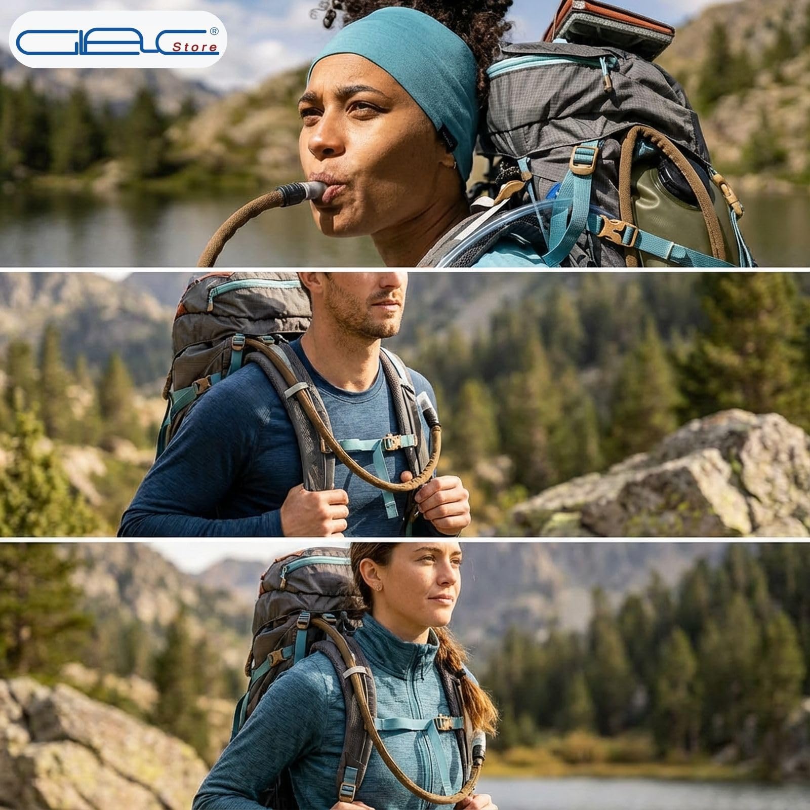 Sacca Idrica 2,5 Litri CamelBak, Verde, Materiale PU e Neoprene, con Tubo 100cm, per Softair Trekking Corsa Campeggio Arrampicata, 40x18cm