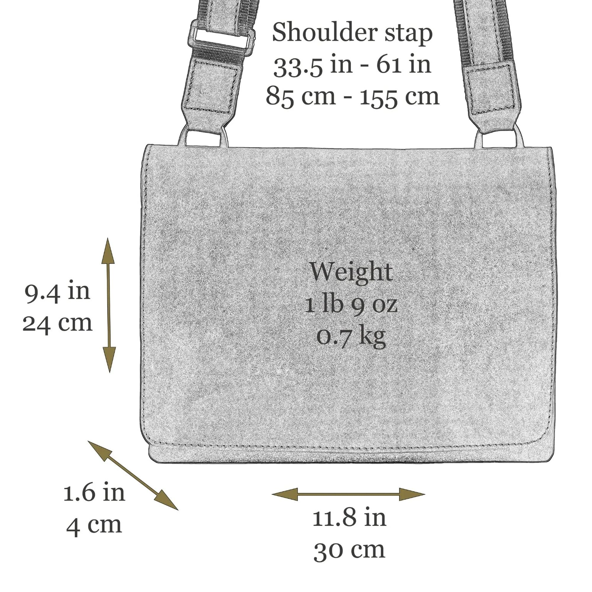 Time Resistance Leder-Umhängetasche für Herren – Umhängetasche – Vollnarbenleder – Umhängetasche in Tablet-Größe