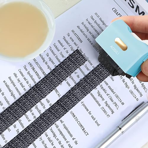 Miniatura 2 de Sello de rodillo de protección contra robo de identidad, sello de seguridad de privacidad de identificación antirrobo con abridor de cajas, hoja de