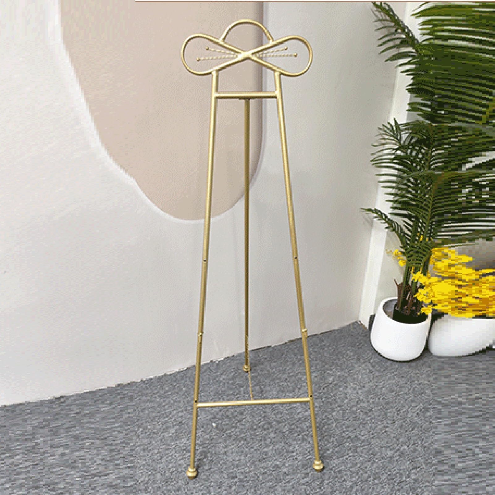 Caballete de metal ajustable para carteles, caballete plegable portátil para boda, exhibición de arte, pintura