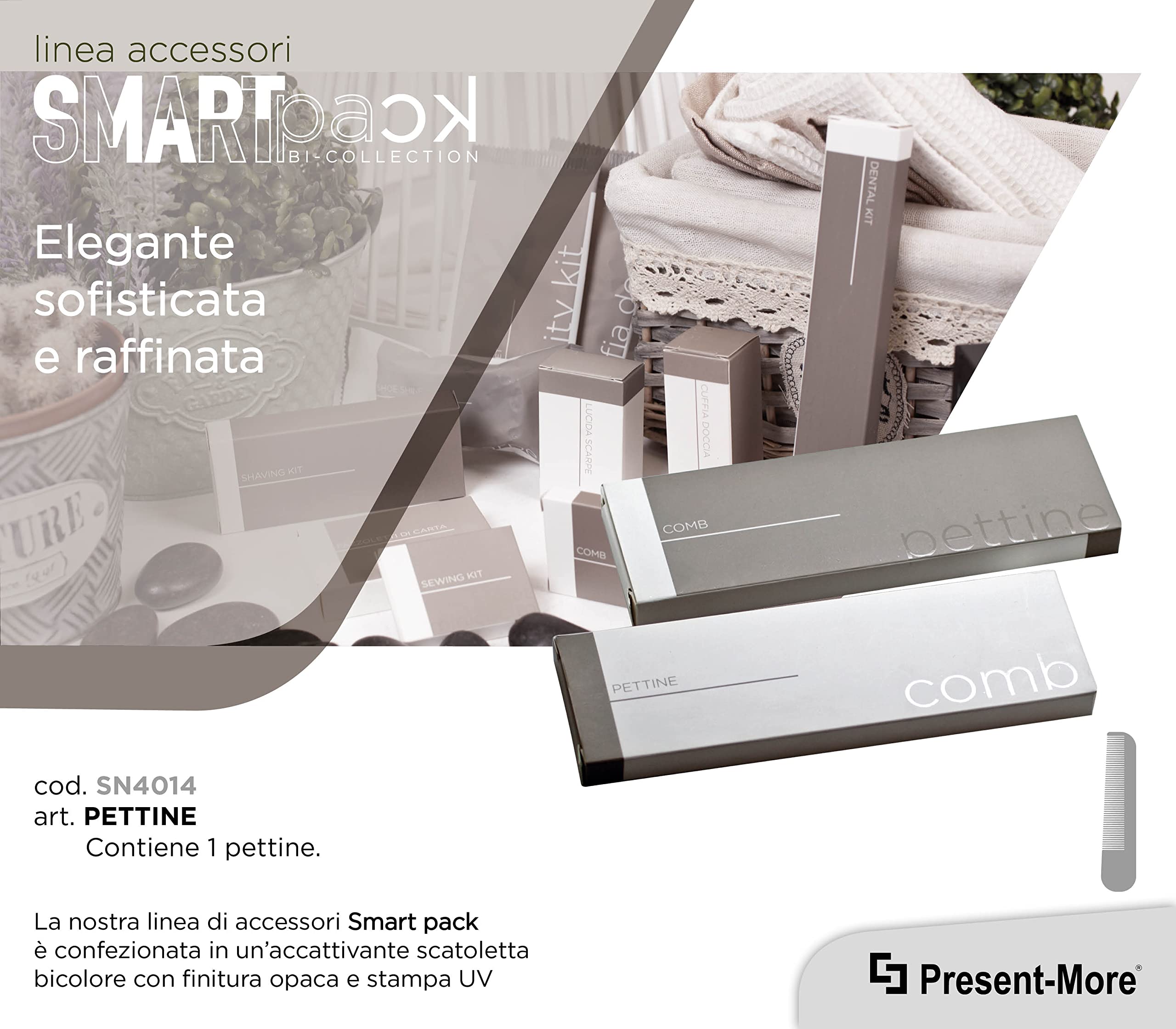 PRESENT-MORE - Pettine Capelli 250 Pezzi - Linea Smart
