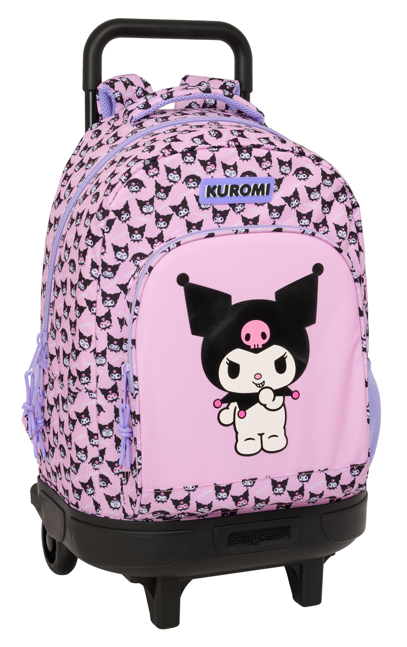 KUROMI - Mochila Grande con Ruedas, Compacta, Extraíble, Ideal para Niños de Diferentes Edades, Cómoda y Versátil, Calidad y Resistencia, 33x22x45 cm