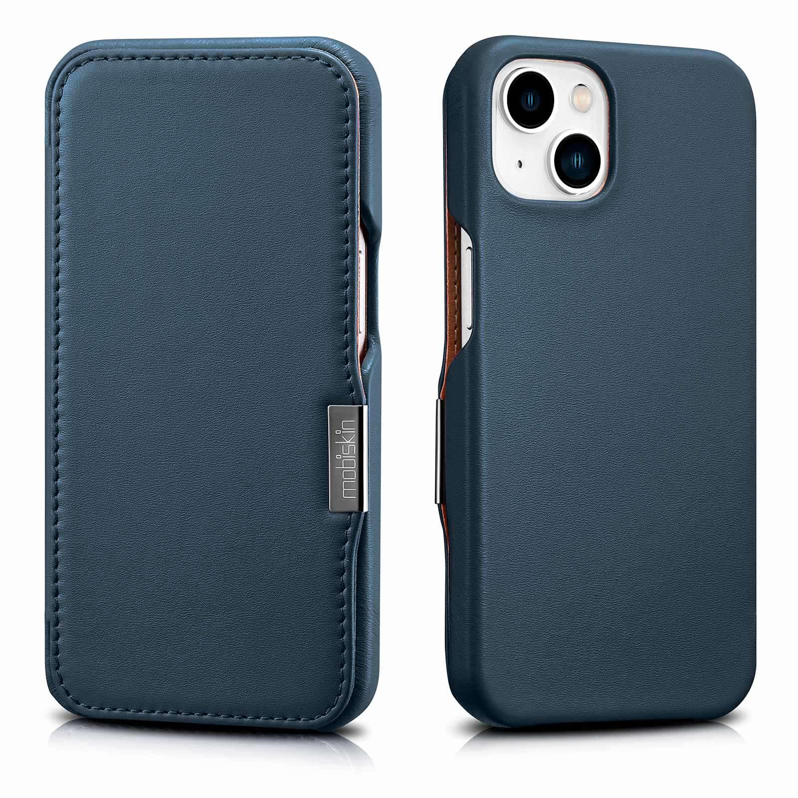 Mobiskin Hlle kompatibel mit Apple iPhone 13 MINI , Handyhlle mit echtem  Leder, Case, Schutzhlle, dnne Handy-Tasche, Slim Cover, Blau: Amazon.de:  ...