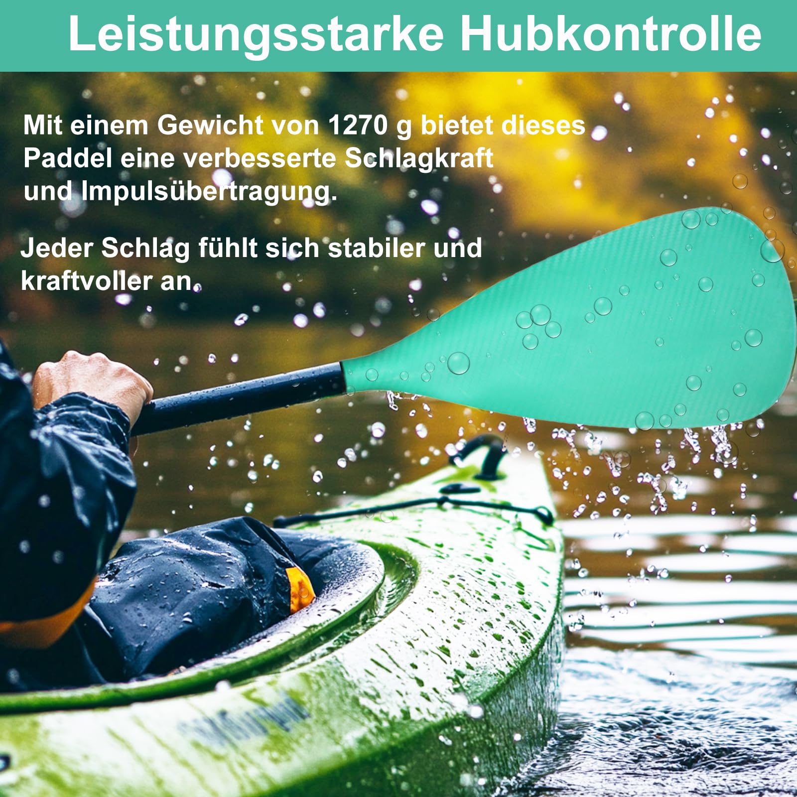 BeGrit Kajak Paddel Schwimmende Doppelpaddel 2-in-1 Verstellbar Kajakpaddel Abnehmbares SUP Hilfspaddel Ausziehbar Einzelpaddel Aluminium Bootsruder Notfall Paddel mit Paddelleine für Kajak Kanu
