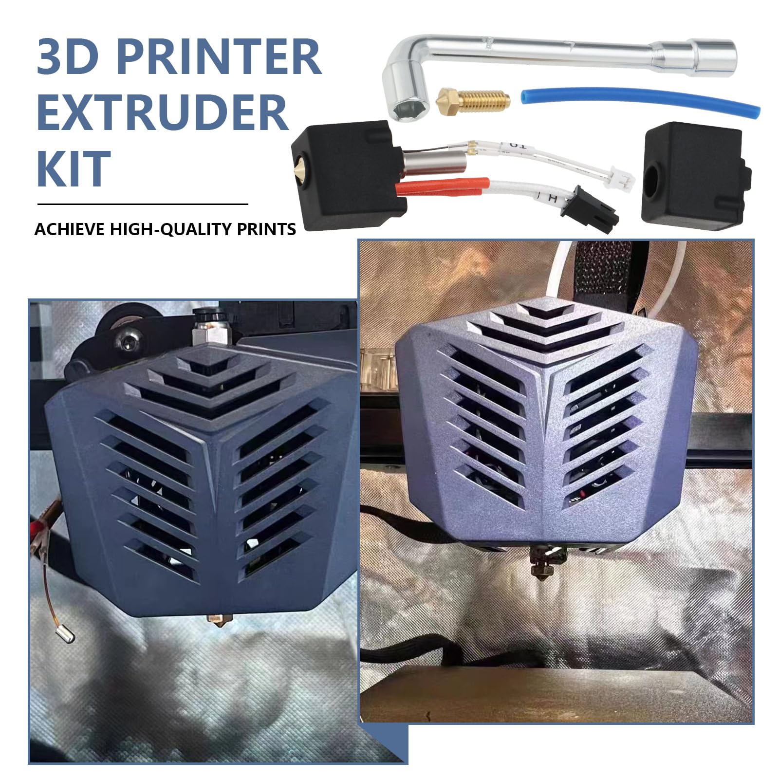Hotend Per Stampante 3D Anycubic Kobra Max - Kit Con Ugelli 0,4mm E Calzini In Silicone (4 Pezzi) - 3
