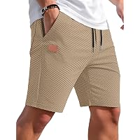 TARAINYA Texture Pantaloncini Uomo Cotone Coulisse Estivi Causal Pantaloni Corti Uomo