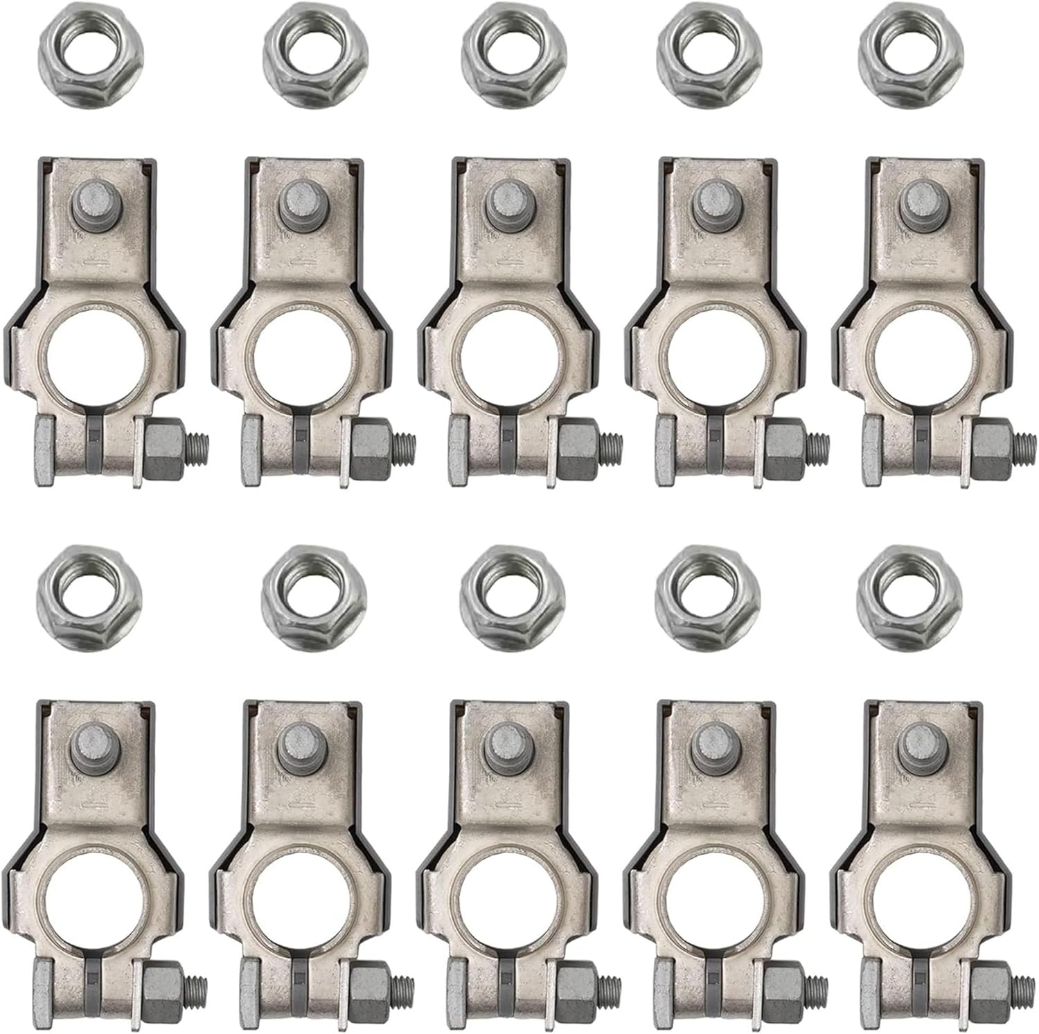 10 Pcs Negative Battery Terminal w Nut 90982-06022, 92199463 Compatible with Toyota Nissan GM