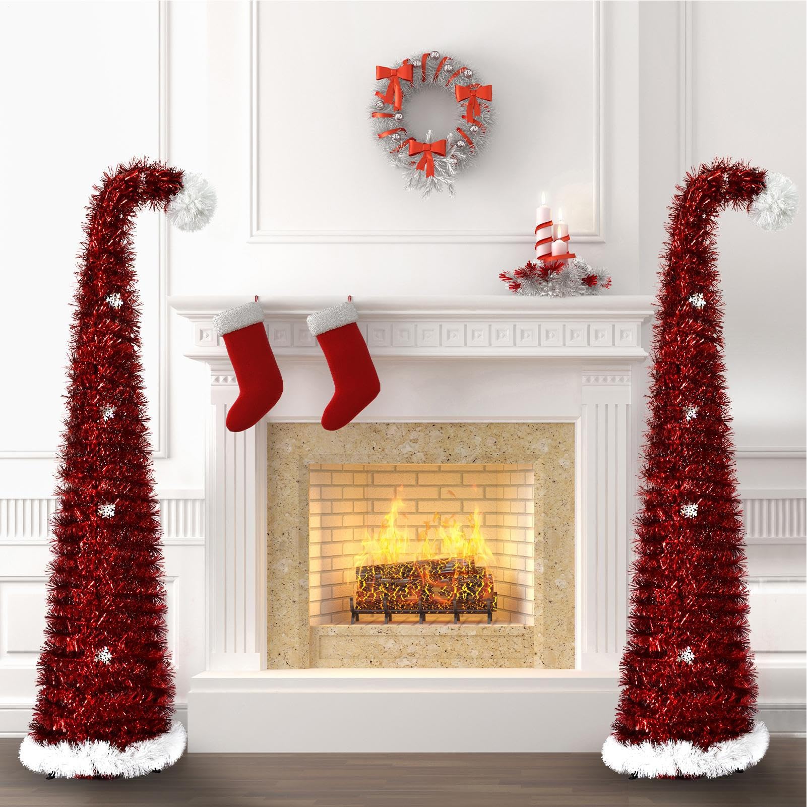 Decorazioni Per Albero Di Natale 150 cm Albero di Natale a Retrattile da