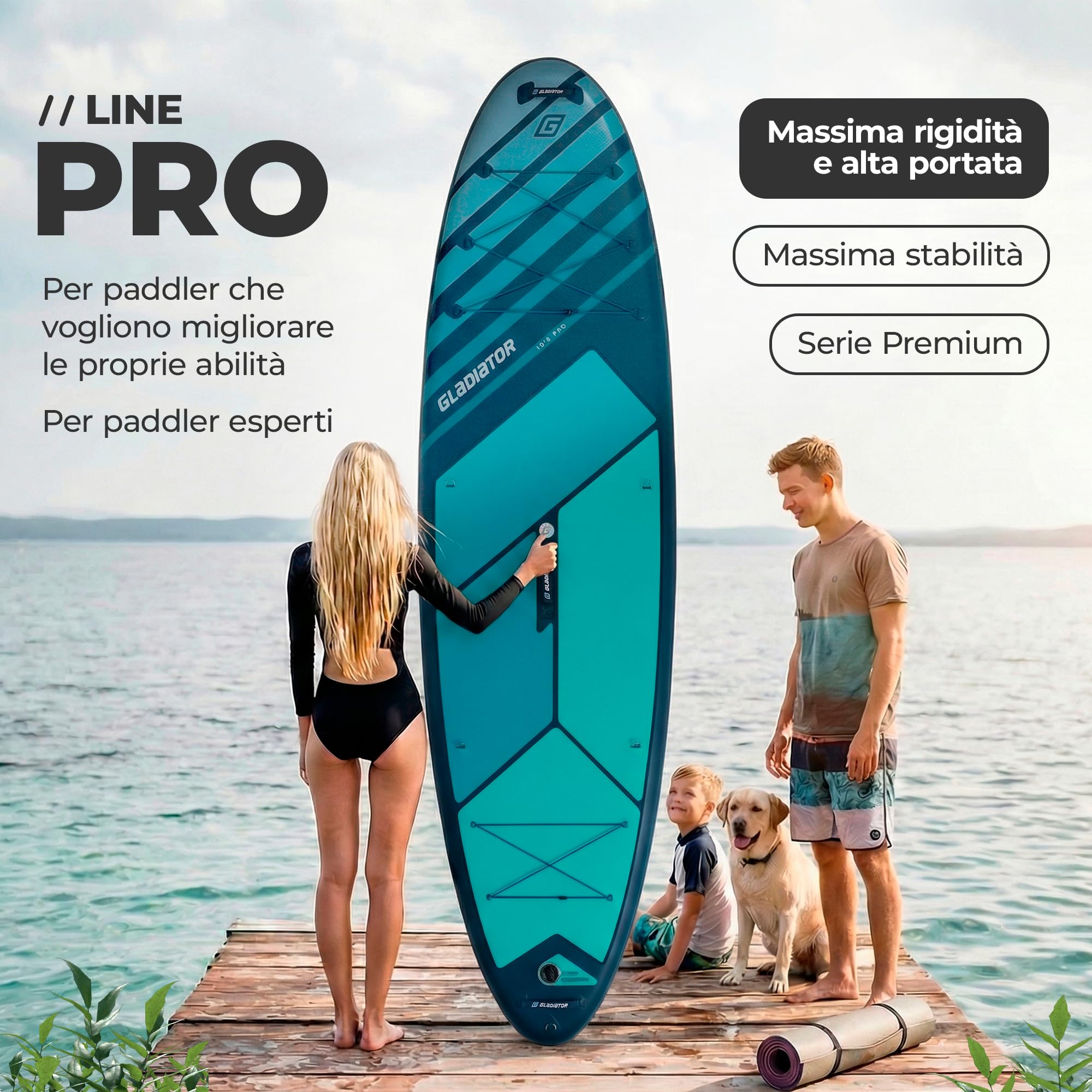 PRO Tavola SUP gonfiabile High-End 329-384 cm | 26 PSI