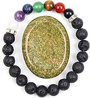 Vista 8 de Piedra de preocupación del pulgar, piedra de palma de bolsillo de cristal curativo, Piedra