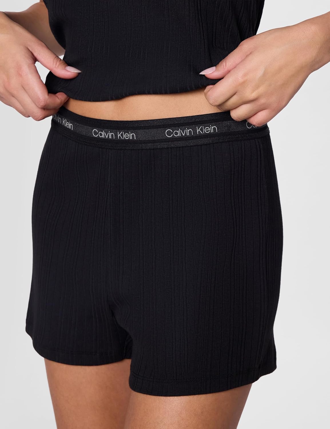 Calvin Klein Women's Refined Rib Tank Short Set