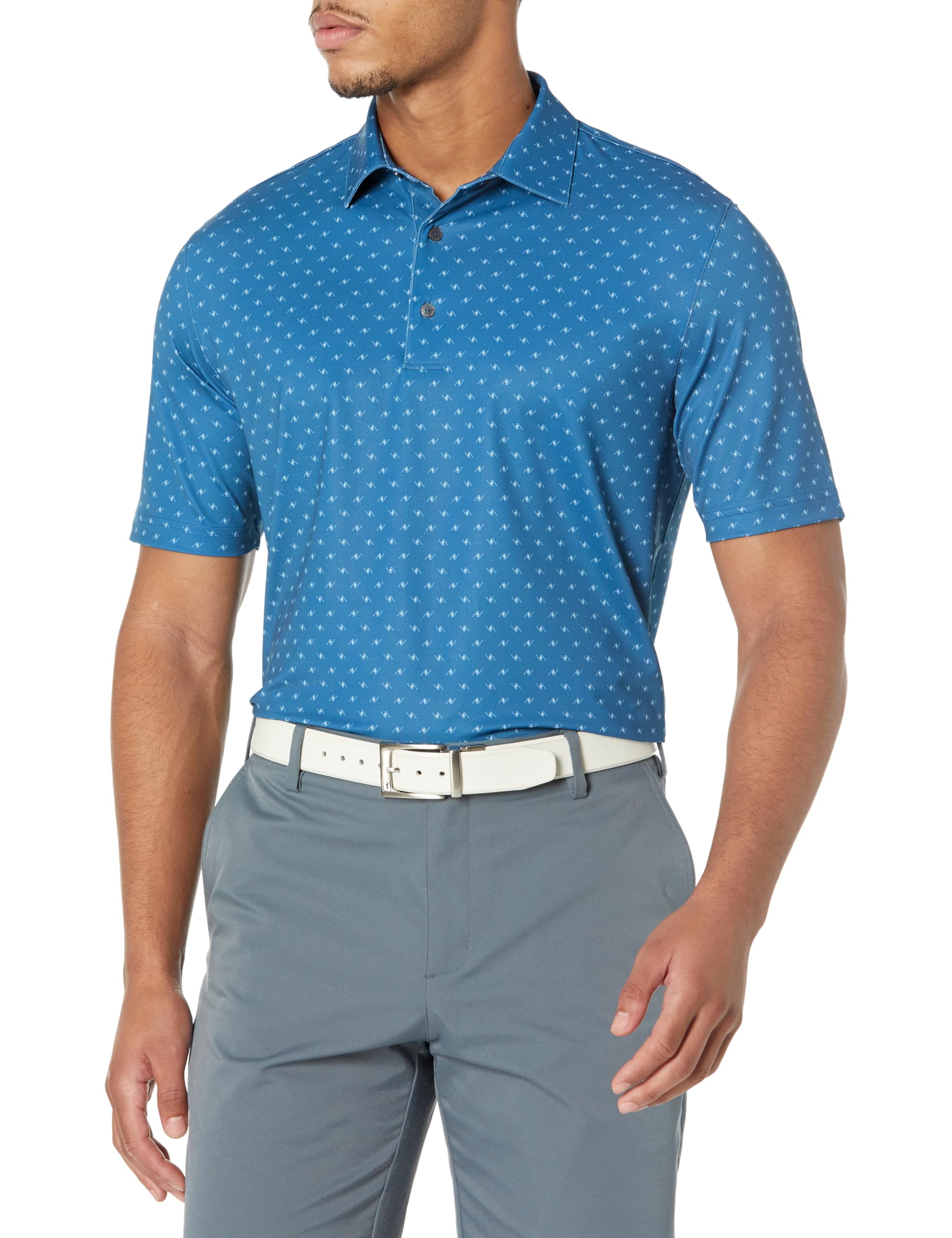 Greg Norman Freedom Micro Pique Spinner Print Shirt Herren - Farbe & Größe wählbar