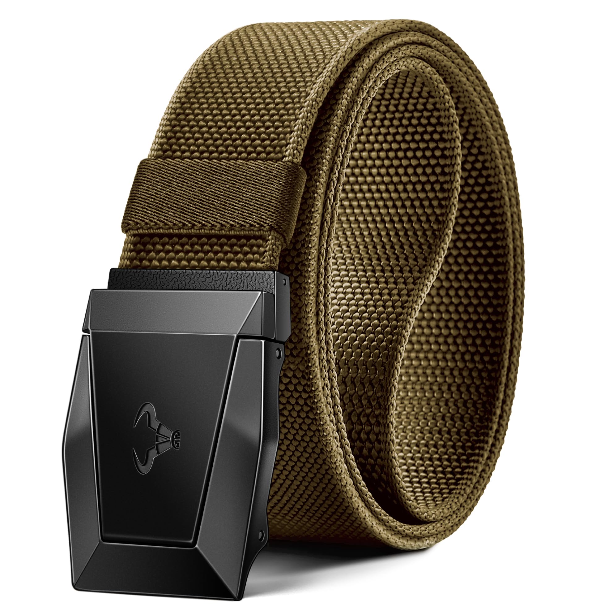 BULLIANT Taktischer Gürtel, Gürtel Herren Arbeitsgürtel Militär Wandern 3,8cm,Schnellverschluss Metallschnalle