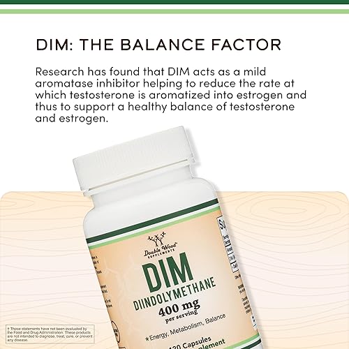 Miniatura 4 de Suplemento DIM para mujeres y hombres (suplemento de bloqueo de estrógeno de diindolilmetano, tratamiento hormonal para el acné, equilibrio hormonal