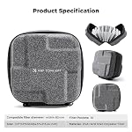 K&F Concept 10 in 1 Lens Filter Case, Hard Shell Camera Filter Pouch with Hand Strap, Waterproof Camera Lens Filter Storage Wallet for ND UV CPL Filter Pouch (10-Pockets Up to 82mm)