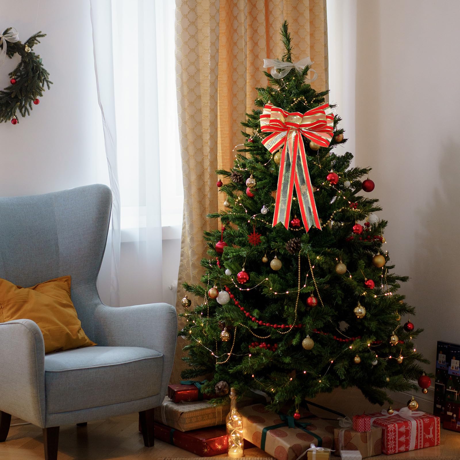 Toyvian 5 Stück Große Christbaumschleife aus Gewebe für Heimpartys und