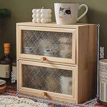 カップボード Amazon｜MJKQ9 収納ボックス ミニ食器棚 木製 ミニ食器棚 卓上