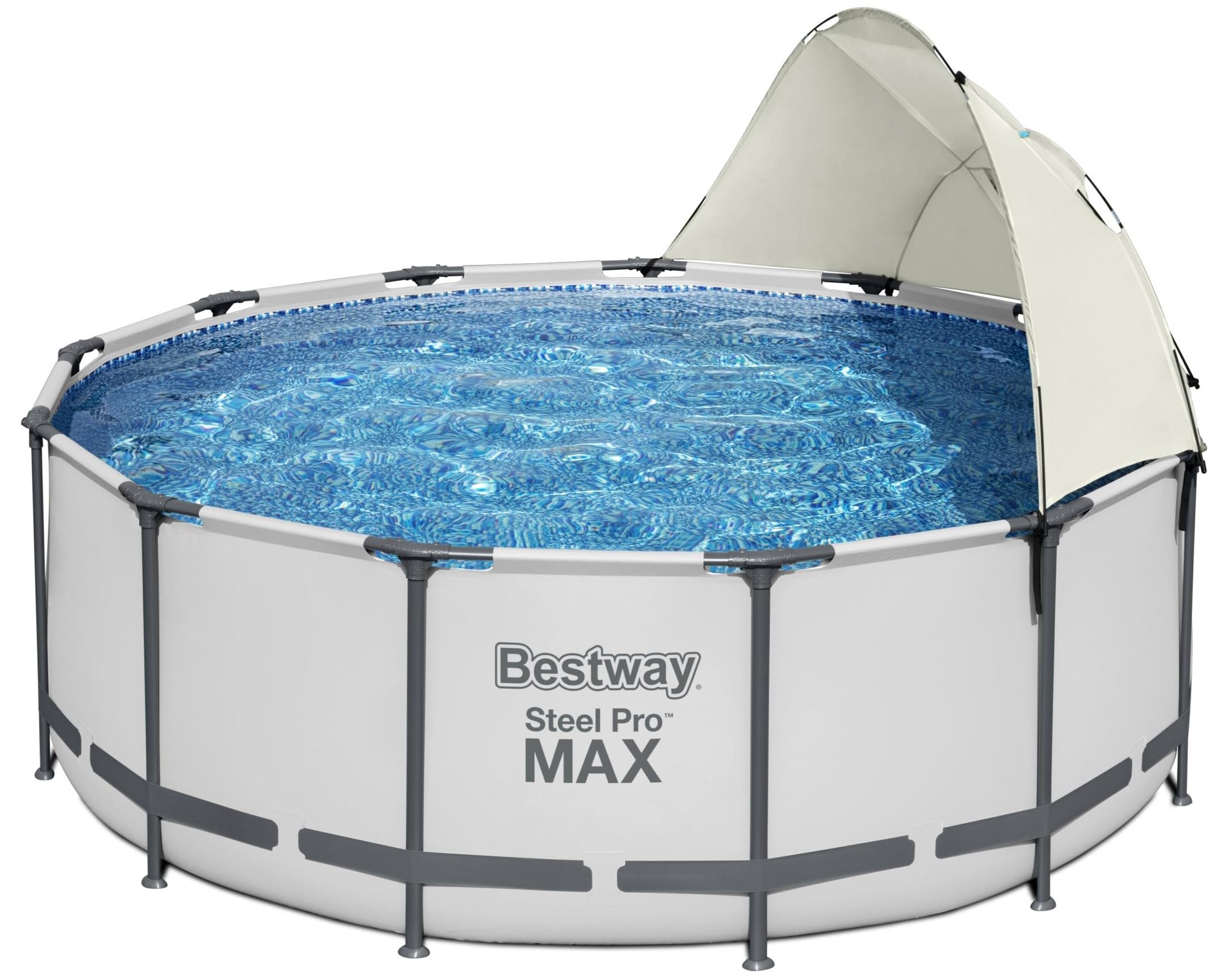 Bestway Pool Canopy Sunshade | Compatible with Round Above Ground Swimming Pools Between 10â€™-18â€™ in Diameter