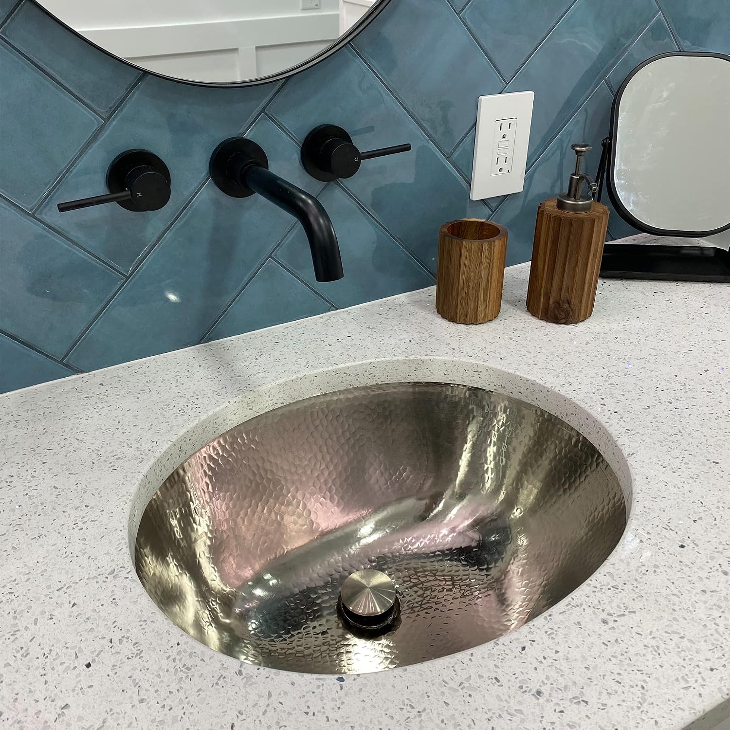 Exсluѕіvе Dіѕсоunt 70% Prісе Sinkology BOU-0712HN Pavlov Oval Hand Crafted Bathroom Sink, 19-1/4, Hammered Nickel