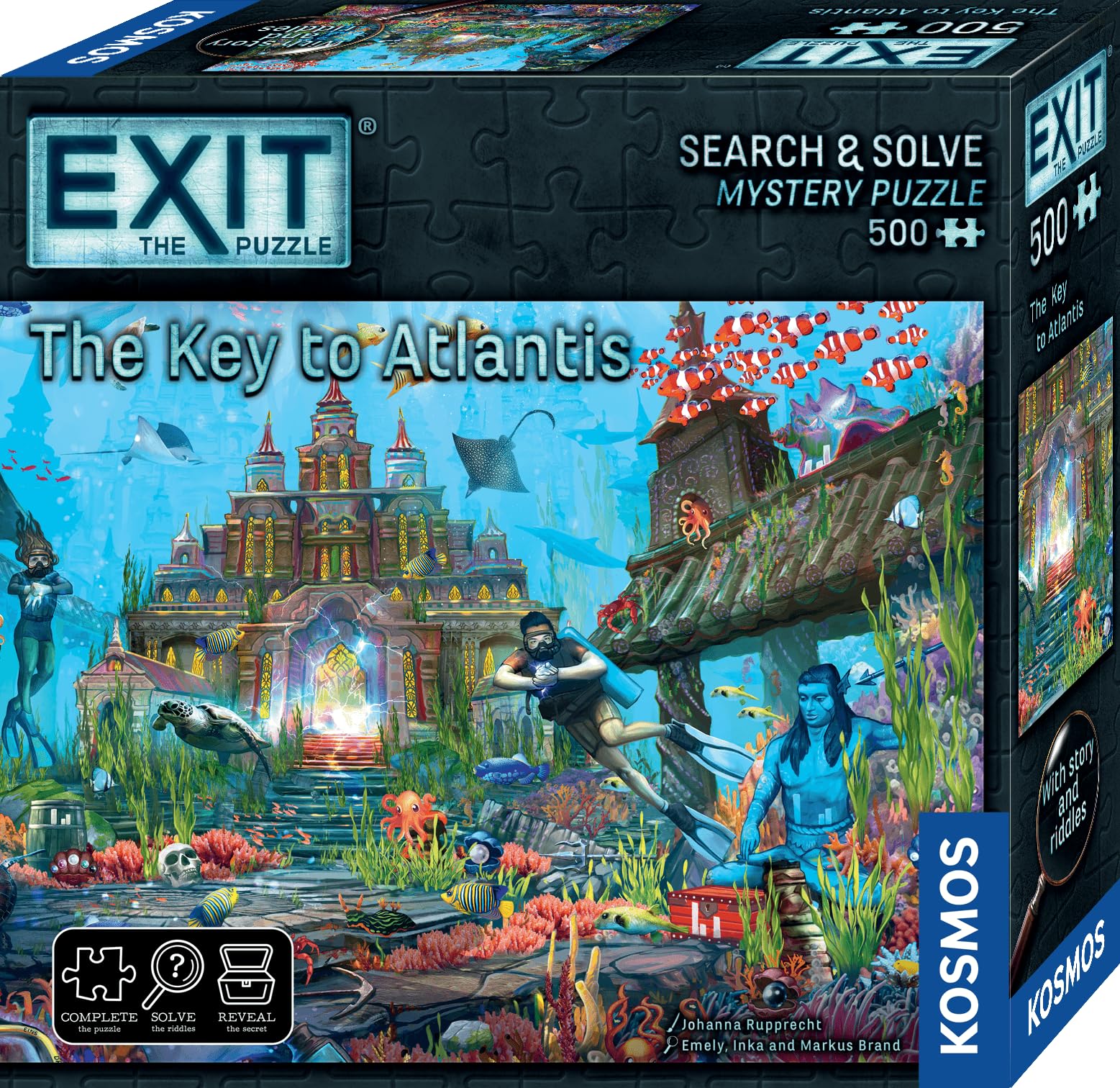 Thames & Kosmos EXIT: The Key to Atlantis Jigsaw Puzzle, Multi-color, 22 cm x 22 cm x 0.1 cm