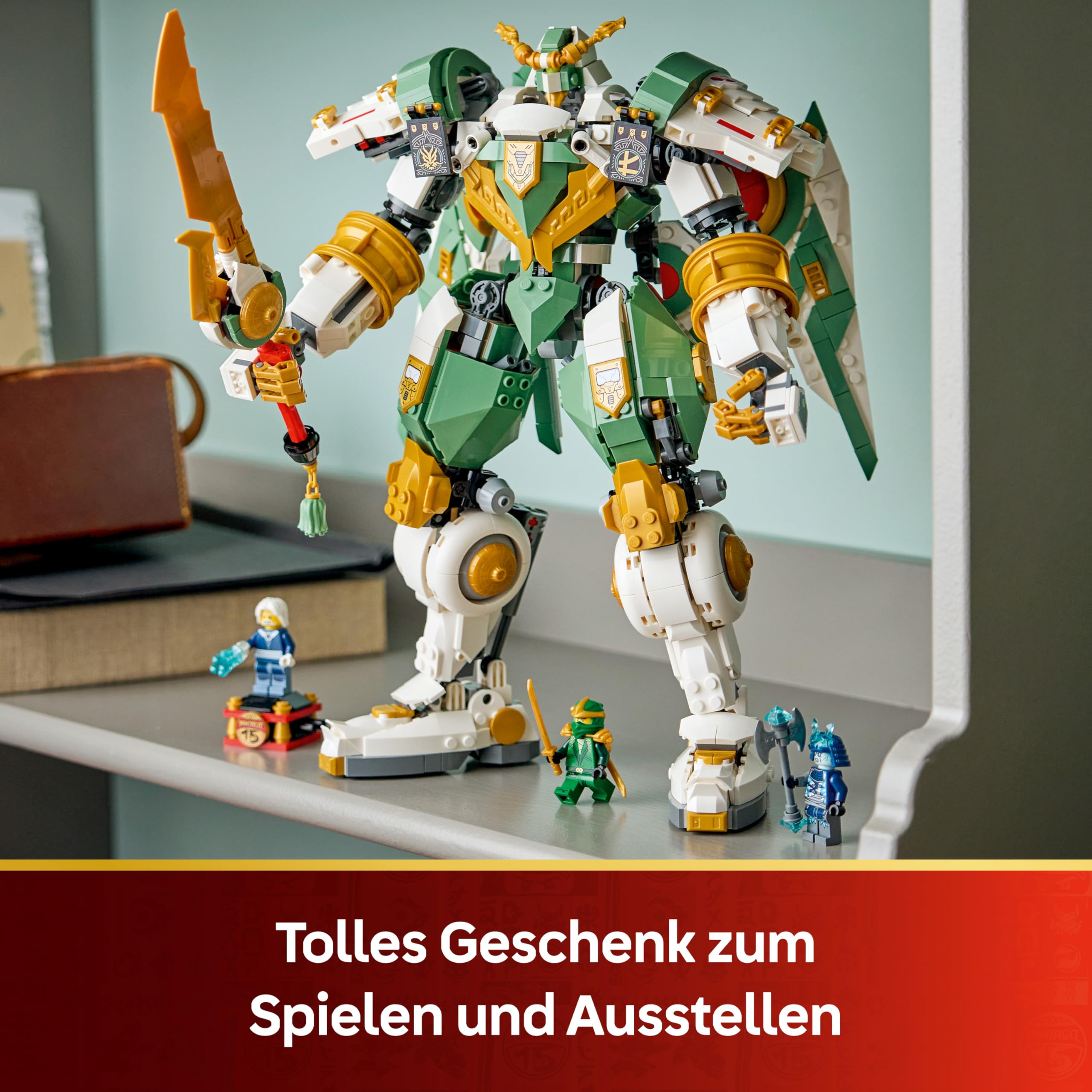 LEGO NINJAGO 15-jähriges Jubiläum: Lloyds Titan-Mech - Ninja Action Spielzeug mit sammelbarer Minifigur, Schild und Schwert - nostalgisches Geschenk für Jungen ab 14 Jahren und erwachsene Fans - 71860