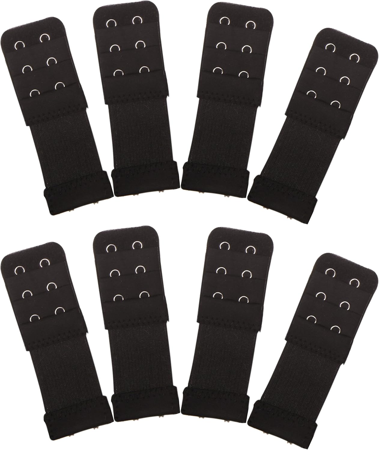 Senkary 8 Pieces Bra Extenders 2 Hook Elastic Stretchy Soft Comfortable Bra Strap Extensions for