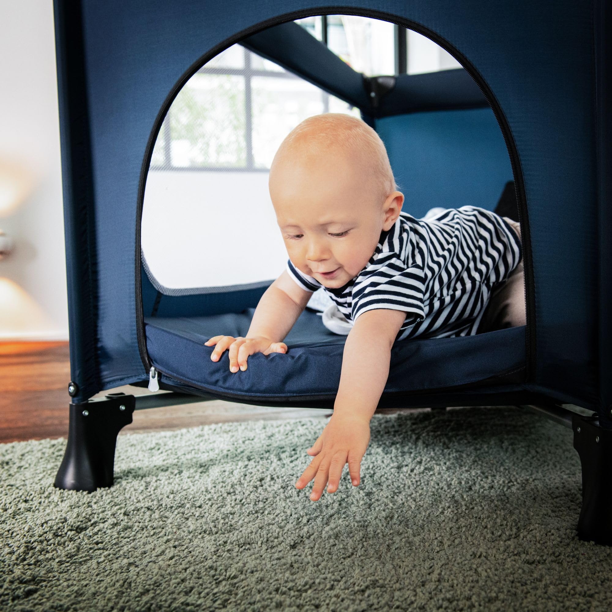 Hauck Lettino da Viaggio Dream N Play Plus 60x120cm Culla Neonato 15kg Navy Aqua