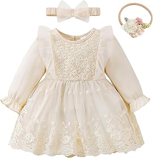 Toddler Baby Girl Dress Infant Girl Clothes Outfits Tulle Dresses Princess Wedding Dress for Baby Girls 3M to 3 Year