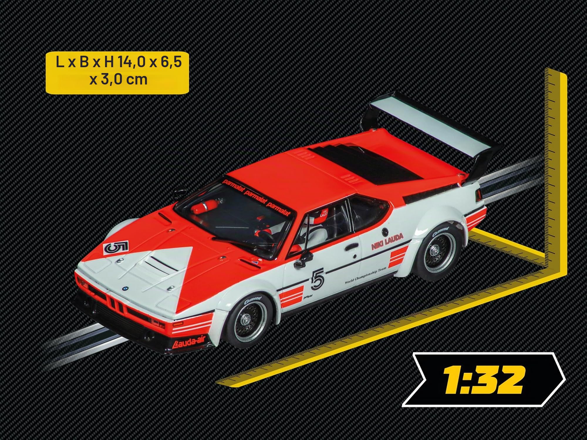 Carrera - 20032032 Digital 132 | BMW M1 Procar No.5 Hockenheim, 1979 | Auto für Rennbahn | Rennbahnen und lizensierte Slotcars | bis zu 6 Spieler | Für Kinder ab 8 Jahren & Erwachsene