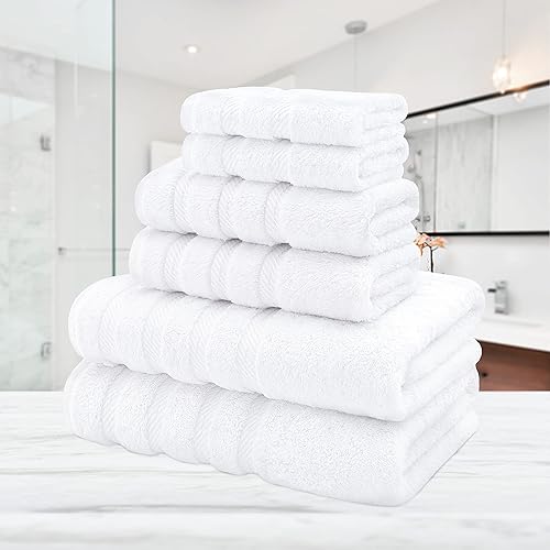 Miniatura 5 de American Soft Linen Paquete de bata unisex XL XXL y juego de toallas de 6 piezas