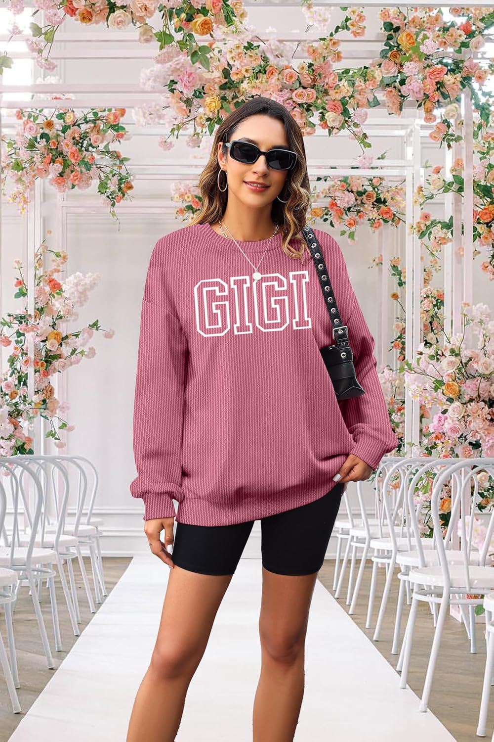 Gigi Sweatshirts for Women Grandma Sweatshirt Gifts for Grandmother Nana Pullover Long Sleeve Top Lightweight Soft - Image 4