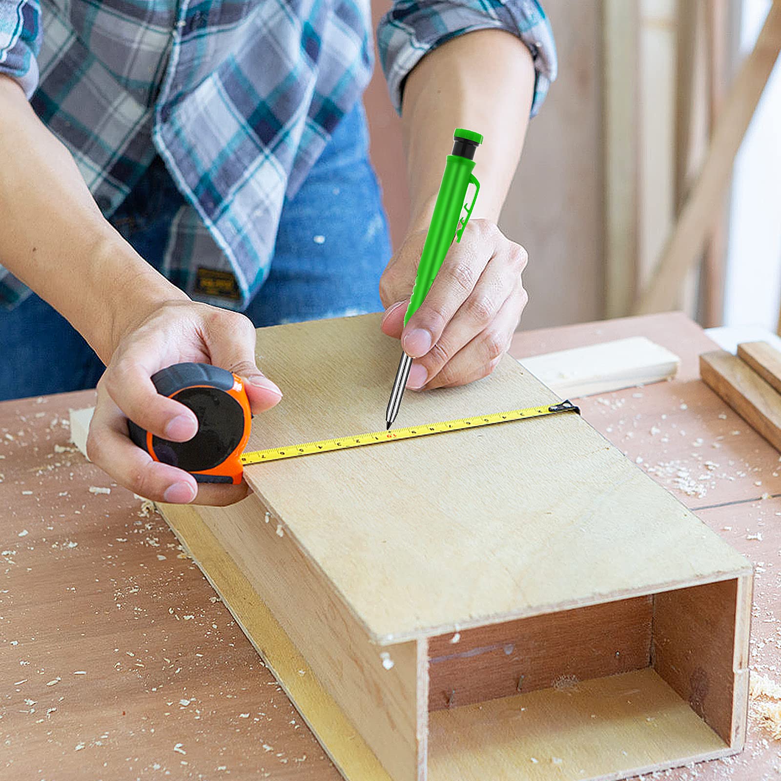 Set Matite Da Carpentiere - 16 Pezzi Per Marcare Legno, Cemento E Pietra - Foto 5