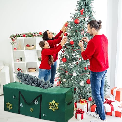 Miniatura 7 de Fixwal Bolsa de almacenamiento para árbol de Navidad de 9 pies, bolsa pesada Oxford extra grande para árbol de Navidad artificial, bolsa de