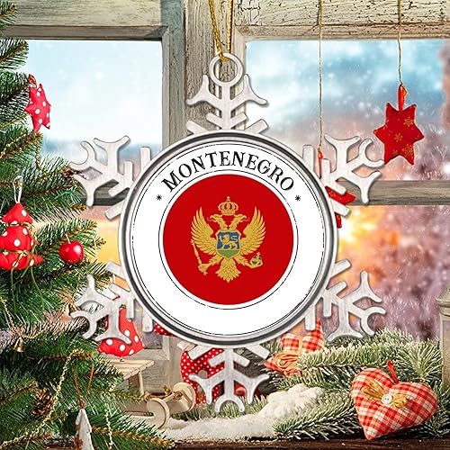 Miniatura 6 de CowkissSign Adornos de decoración de árbol de Montenegro, decoraciones de árbol de Navidad, recuerdo de vacaciones de viajero del mundo de