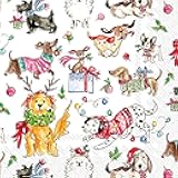 IHR Ideal Home Range Holiday Pets Napkins Rosanne Beck - Disposable 3-Ply Paper Party Napkin Pack, Cocktail Size 5