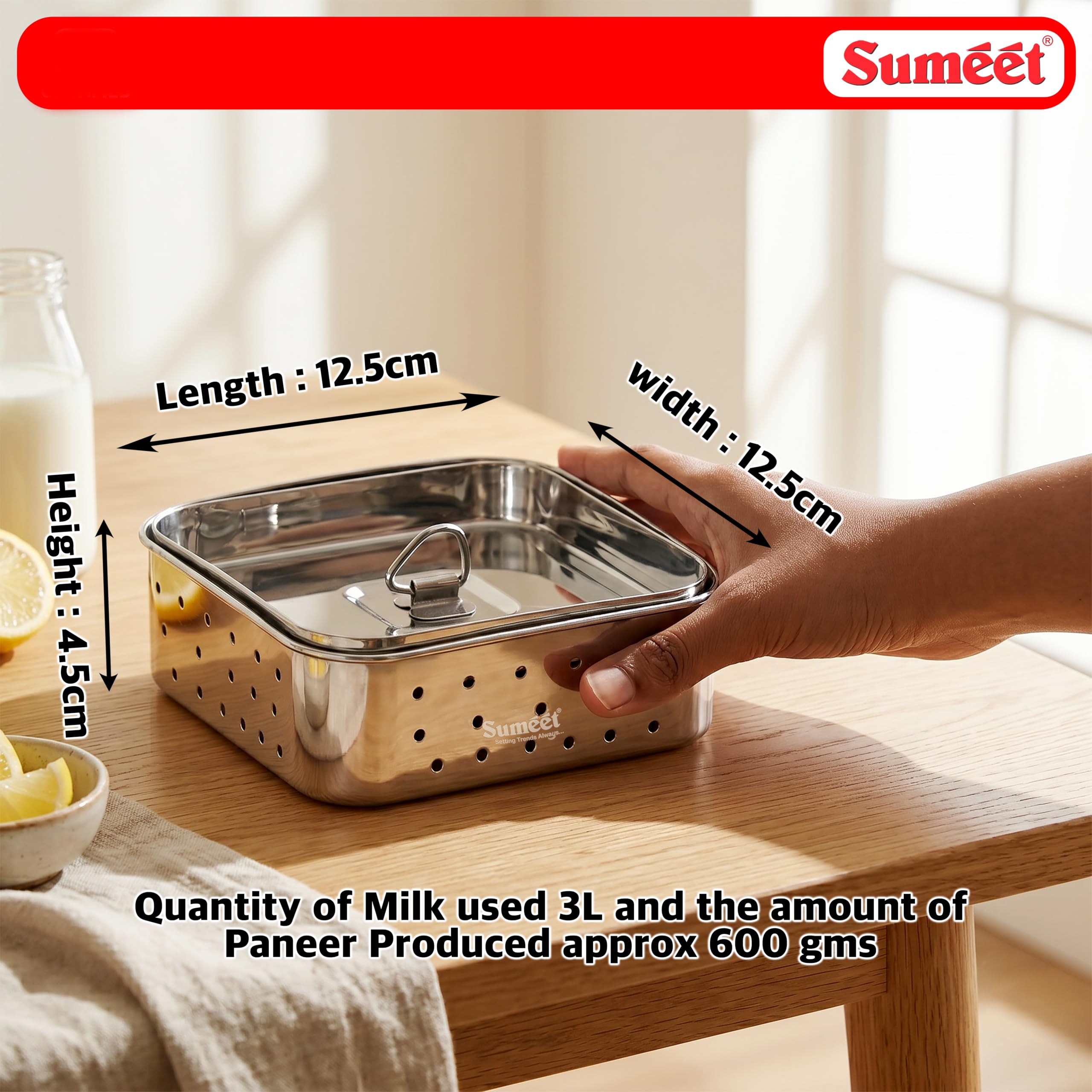 Make Paneer at Home - Stainless Steel Maker -4