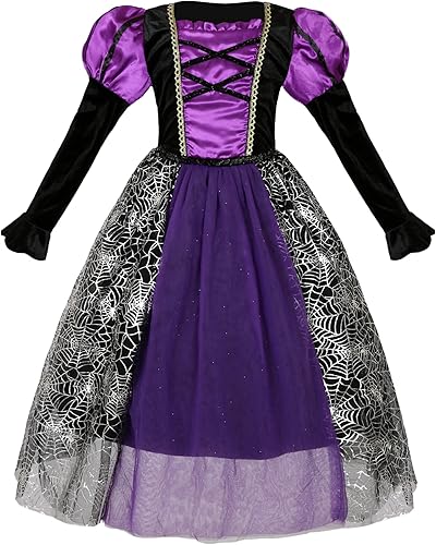 Miniatura 3 de Ainiel Disfraz de bruja para niñas, disfraz de bruja para niñas, disfraz de bruja de lujo, disfraz de bruja para niños pequeños, fiesta de disfraces