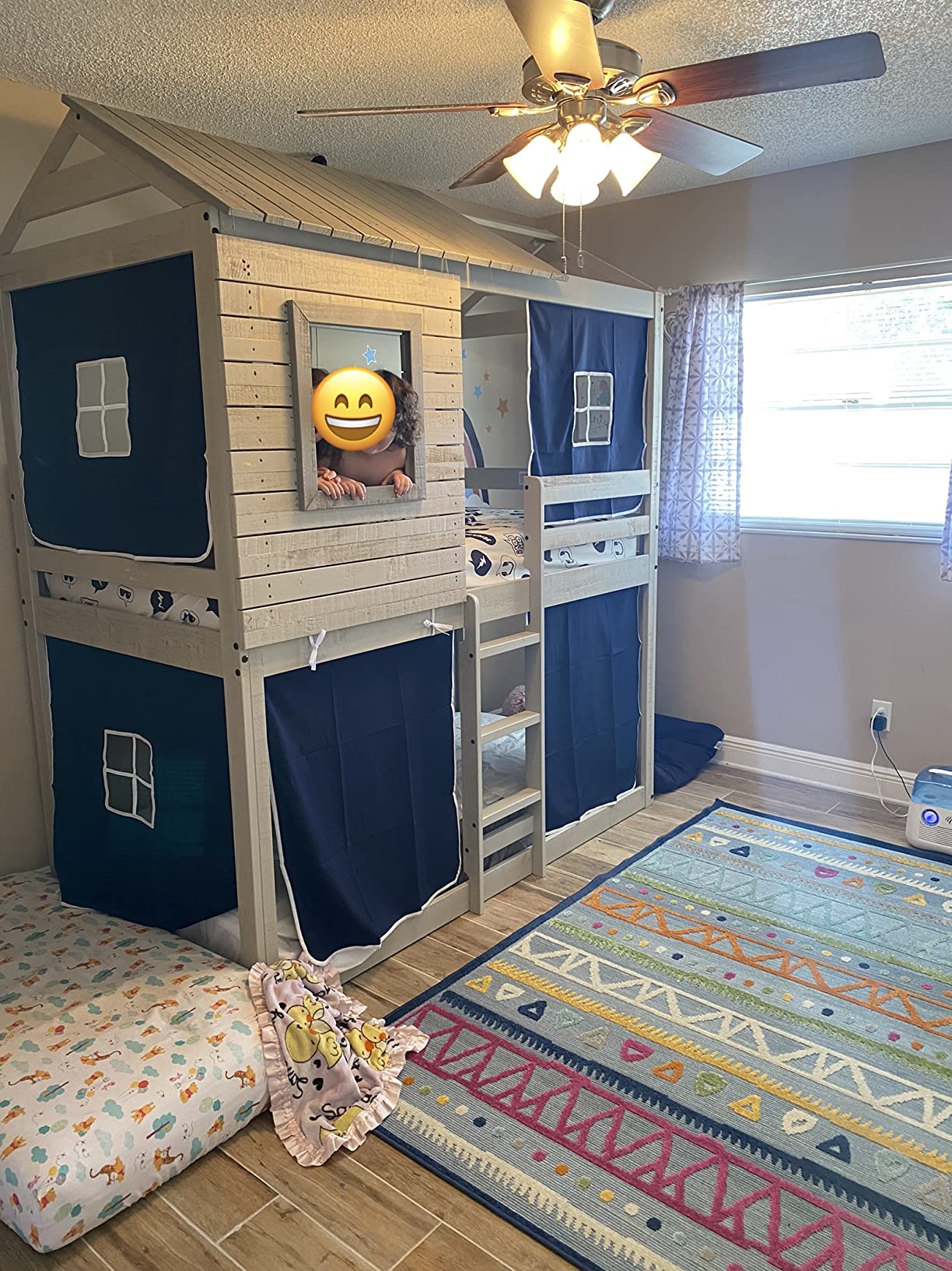 85/mo Finance Donco Kids Deer Blind Bunk Loft Bed Tent, Twin/Twin