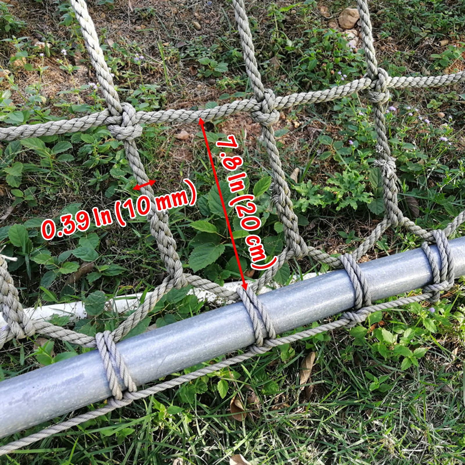 Siatka wspinaczkowa dla dzieci do huśtawek, 4 x 6,5 m, akcesoria do placu zabaw, bezpieczne wyposażenie toru przeszkód na świeżym powietrzu do aktywnej zabawy i zabawy przygodowej