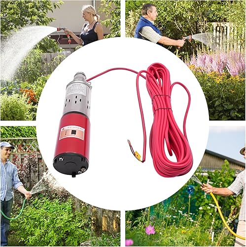 Miniatura 7 de Bomba sumergible de pozo profundo de 250 W, bomba de agua de CC sumergible de 12 V, bomba de pozo profundo de acero inoxidable para riego de jardín,