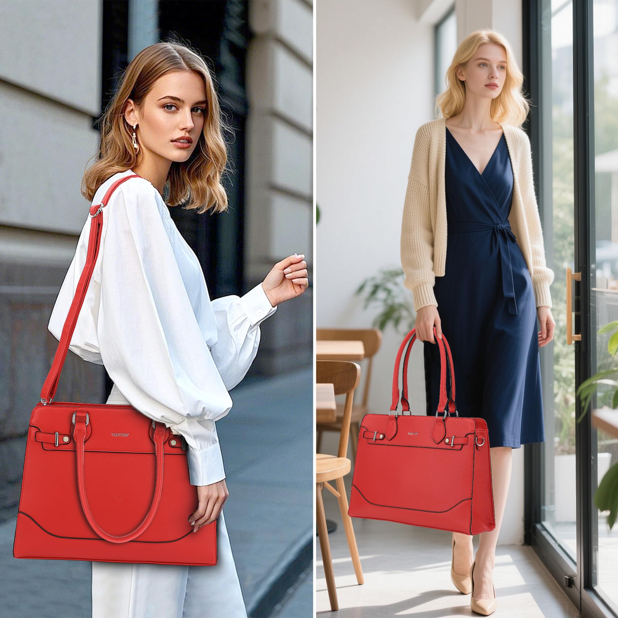 TANTOMI Borsa da donna, borsa a tracolla semplice con cerniera per lavoro casual
