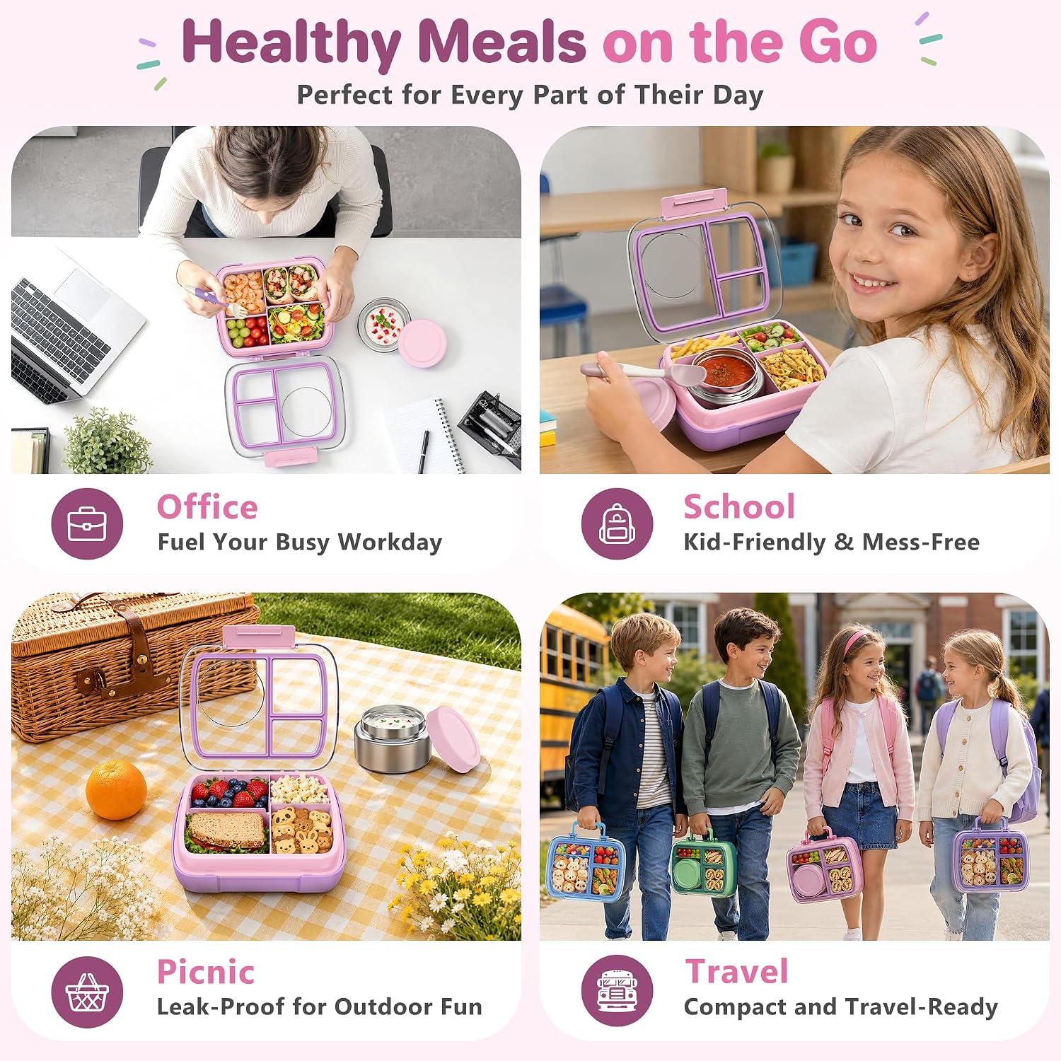 Kids Bento Lunch Box 9oz Insulated