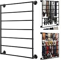 Vista 19 de Estante de 5 niveles para corbatas y bufandas, organizador de cintas montado en la pared para papel de regalo, bufandas, corbatas, cinturones