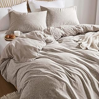 Hyde Lane Linen Duvet Cover Set Queen Size, 3Pcs Textured French Flax Co...