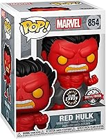 Vista 1 de Funko Pop! Marvel: Figura de vinilo Red Hulk – Edición especial exclusiva #854 Mulitcolor (Chase - Glow)