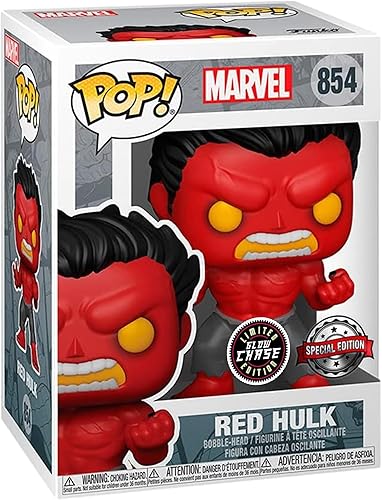 Funko Pop! Marvel: Figura de vinilo Red Hulk – Edición especial exclusiva #854 Mulitcolor (Chase - Glow)